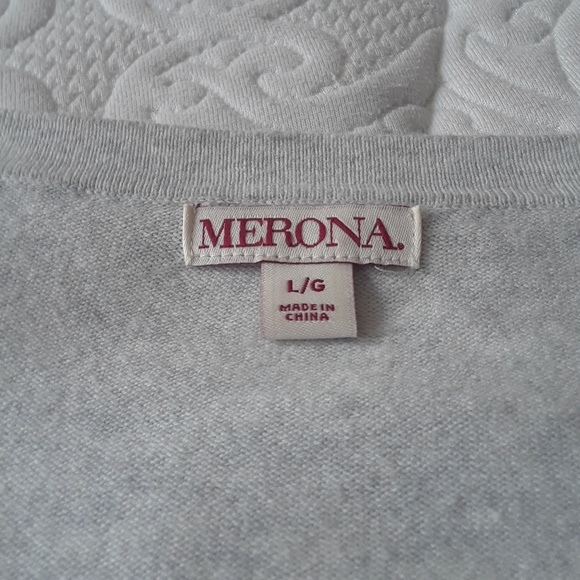 Grey and white striped sweater - Picture 4 of 5